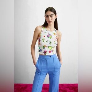 EUC Alice + Olivia Allen Crewneck Sleeveless Tank in Euphoria Bloom (Size:M)